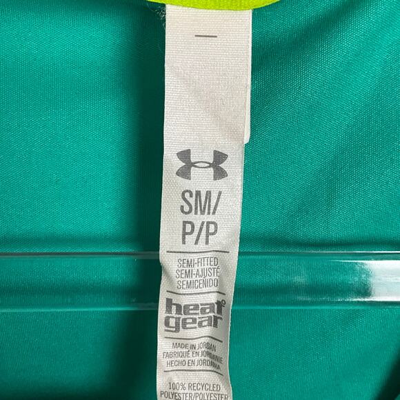 UNDER ARMOUR Women Heat Gear Shirt Tee 3 pc LOT Sm Blue Green Workout Athleisure - Picture 8 of 10